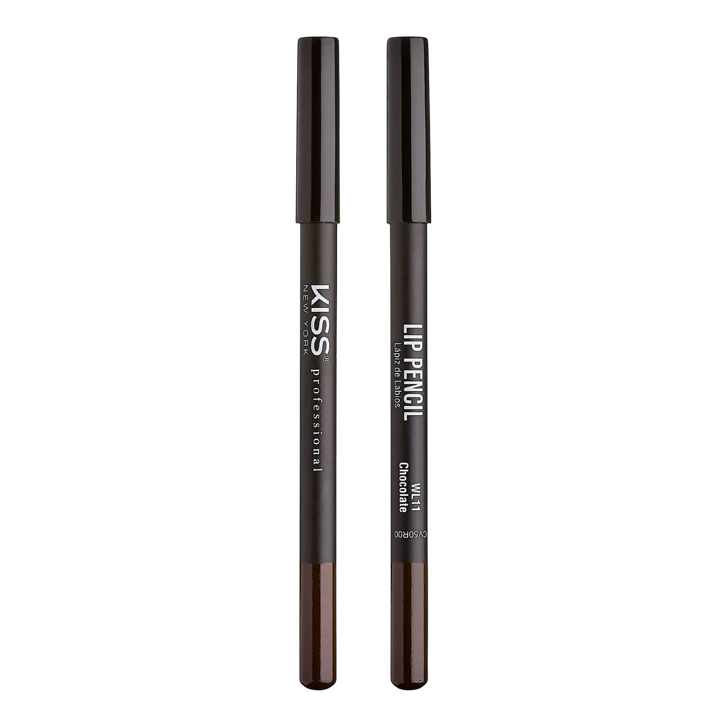 KISS NEW YORK Professional Slim Lip Pencil, Creamy Soft Lip Liner, Smooth Long-Lasting Rich Lip Color, Natural Lip Makeup, Water-Resistant Lip Crayon (Chocolate)