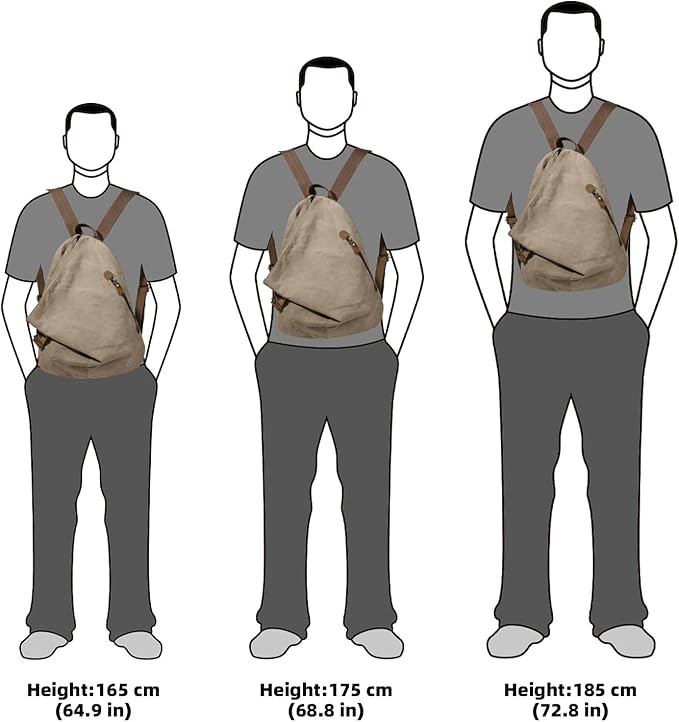 KL928 Canvas Vintage Backpack – Large Casual Daypack Outdoor Travel Rucksack Hiking Backpacks for Men Women