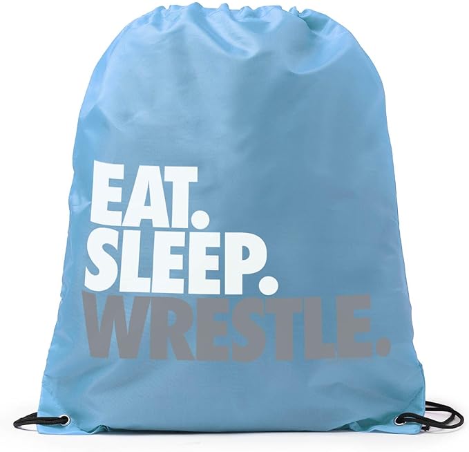 ChalkTalkSPORTS Wrestling Sport Pack Cinch Sack | Eat Sleep Wrestle