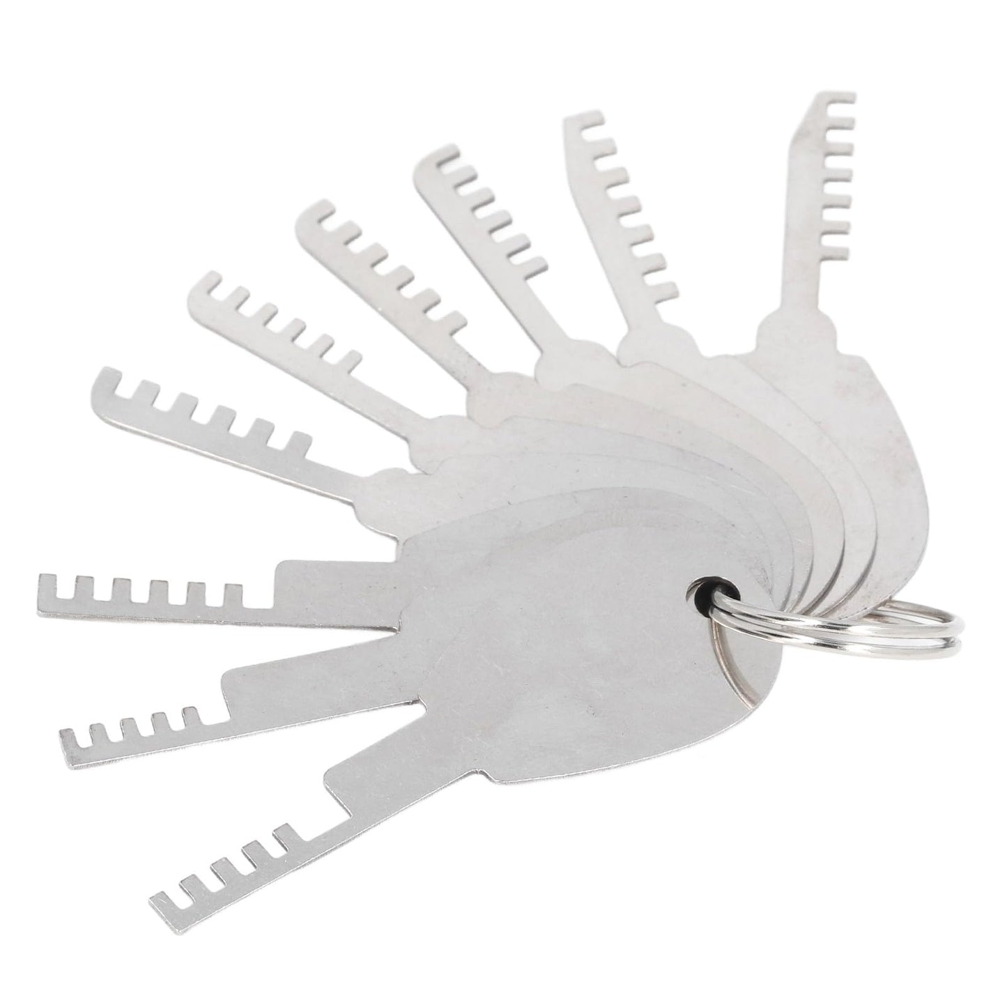 Dpofirs Comb Teeth Pick Set, 1 String 9 Pieces, Stainless Steel, Multifunctional Hand Tool for Firefighter Emergency, Portable Repair Tool Kit Car Maintenance Tools