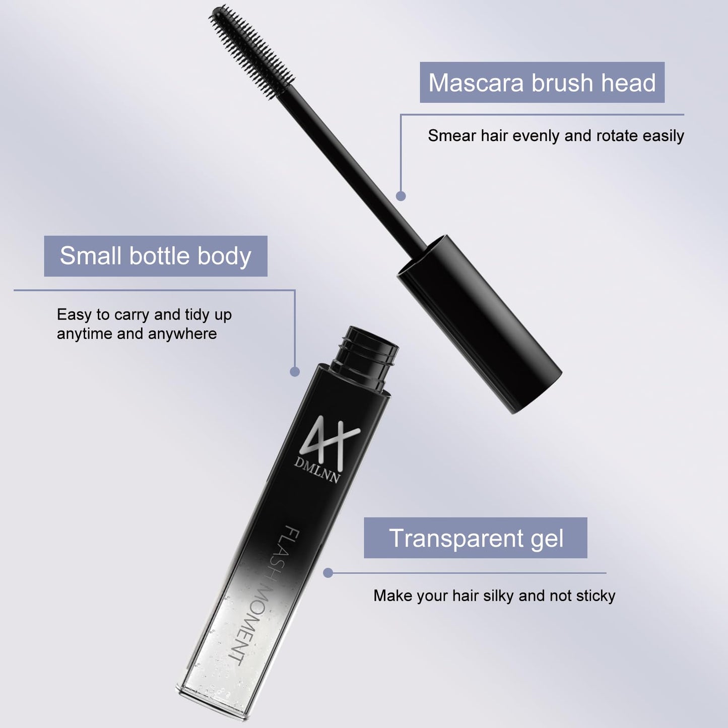 DMLNN Flyaway Hair Fixing Stick, 4 Pack Moisturizing and Shiny Finishing Wax for Bangs and Hairstyling - Not Greasy Stereotypes Cream