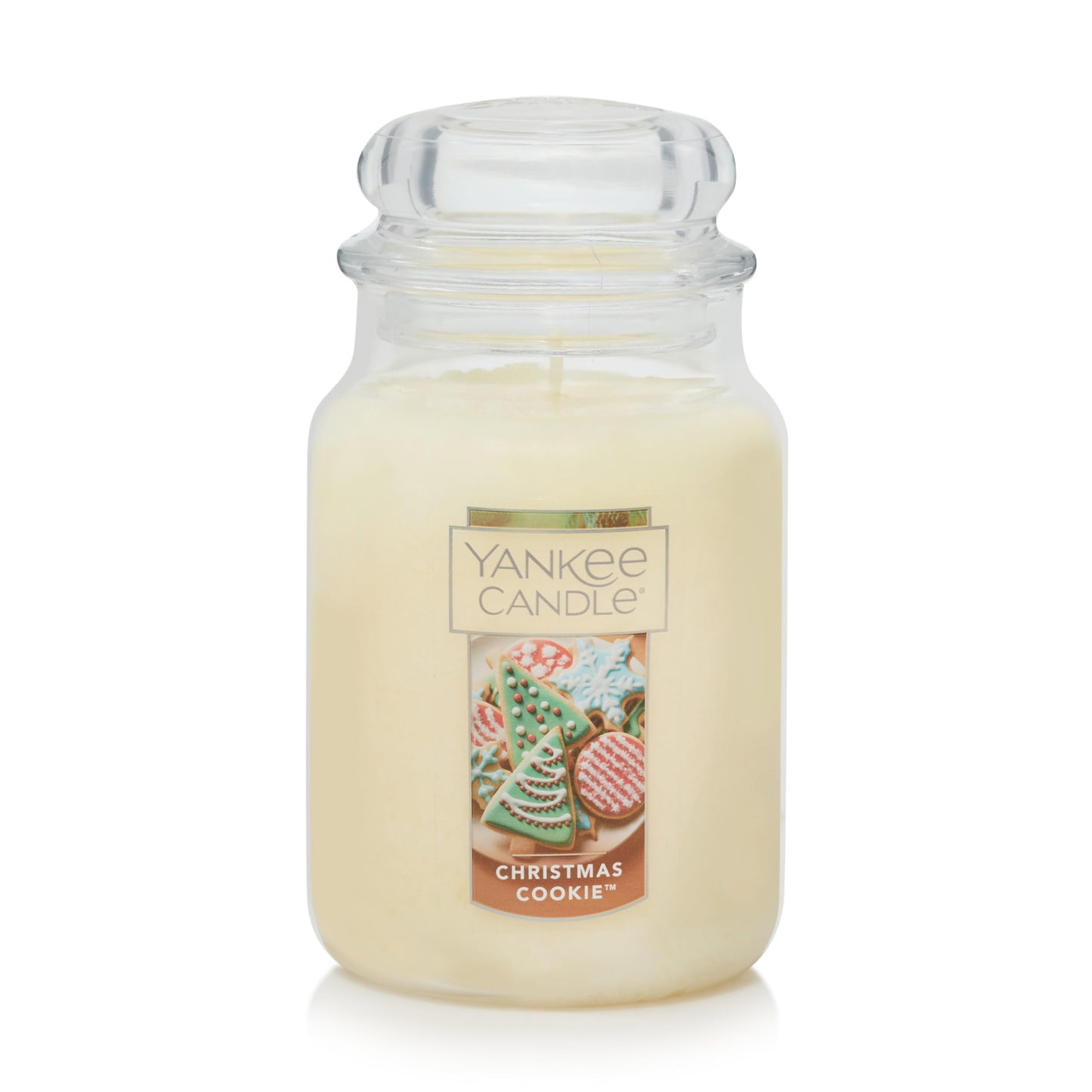 Yankee Candle Christmas Cookie Scented Classic 22oz Large Jar Single Wick Candle Over 110 Hours of Burn Time Perfect for Holiday Gifting and Celebration