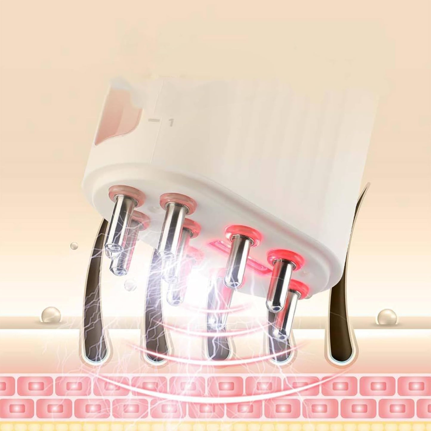 Electric Hair Oil Applicator for Hair Growth,crown naturale follicle activator 3.0 scalp machine, follicle activator 3.0 scalp machine for women,2 in 1 Oiling Applicator (1PCS)