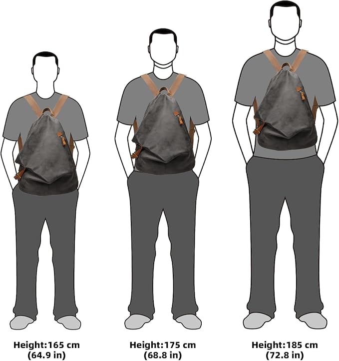 KL928 PU Leather Vintage Backpack – Large Casual Daypack Outdoor Travel Rucksack Hiking Backpacks for Men Women