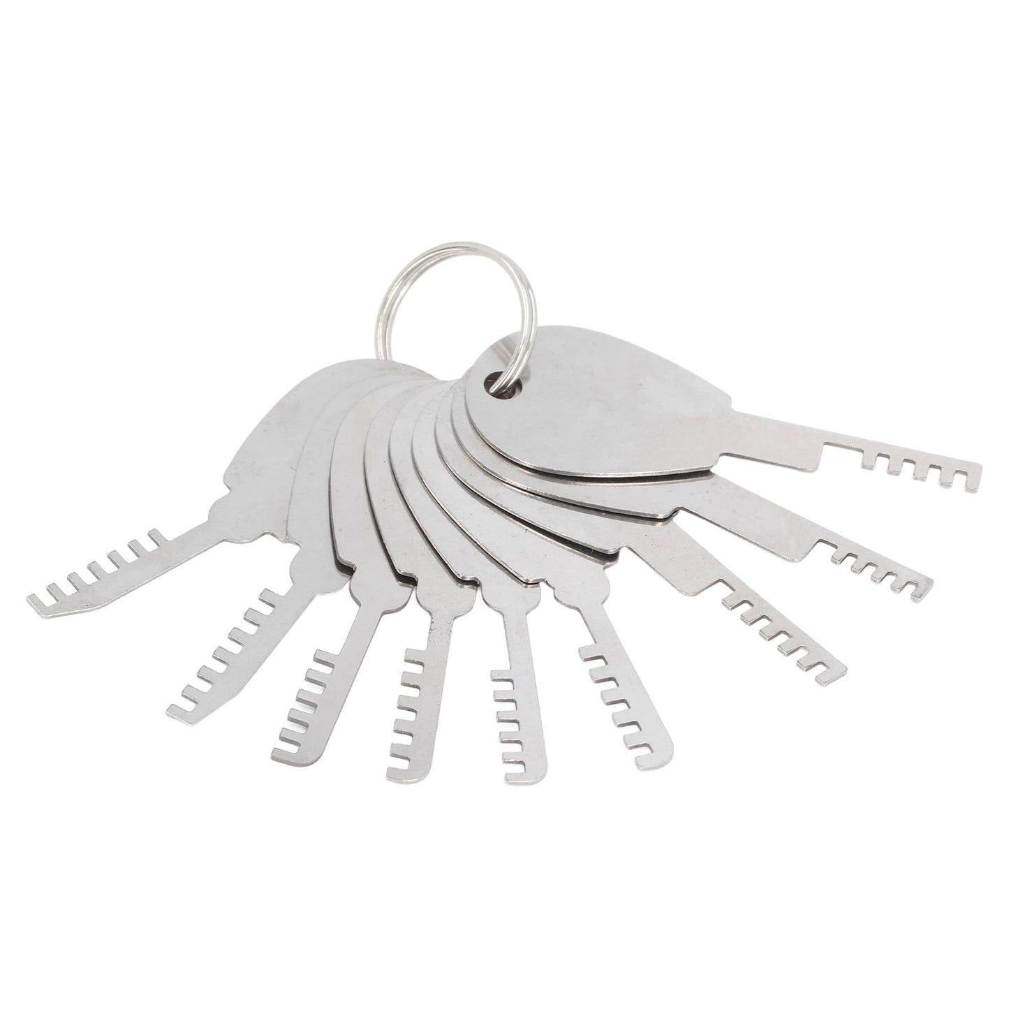 Dpofirs Comb Teeth Pick Set, 1 String 9 Pieces, Stainless Steel, Multifunctional Hand Tool for Firefighter Emergency, Portable Repair Tool Kit Car Maintenance Tools