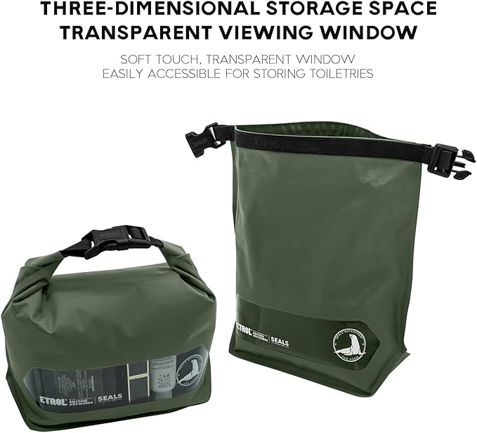 Waterproof Dry Bag for Women Men, Ultralight Dry Sack with Transparent Window, Outdoor Bags Keep Gear Dry for Kayaking Rafting Boating Beach Surfing Swimming Canoe Camping Hiking Fishing Ski, Gray