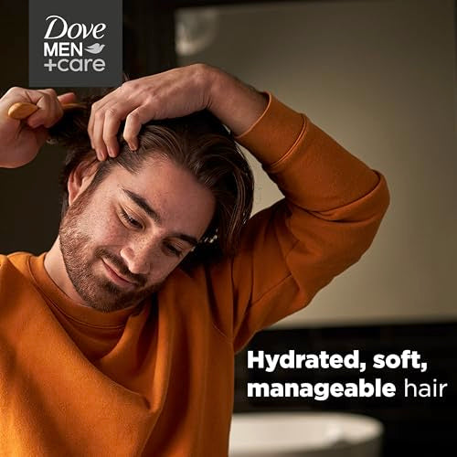 DOVE MEN + CARE Fortifying 2 in 1 Shampoo and Conditioner Fresh and Clean with Caffeine for Normal to Oily Hair Helps Strengthen Thinning Hair 3 oz
