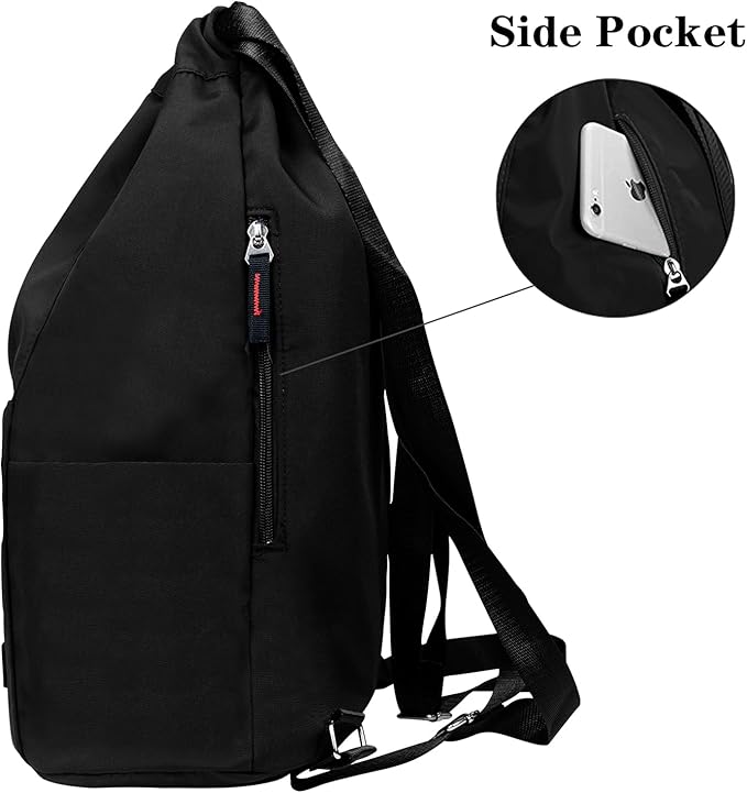 ZOORON Drawstring Gym Backpack Bag for Men & Women,Sport Gym Sack Mini Travel Daypack