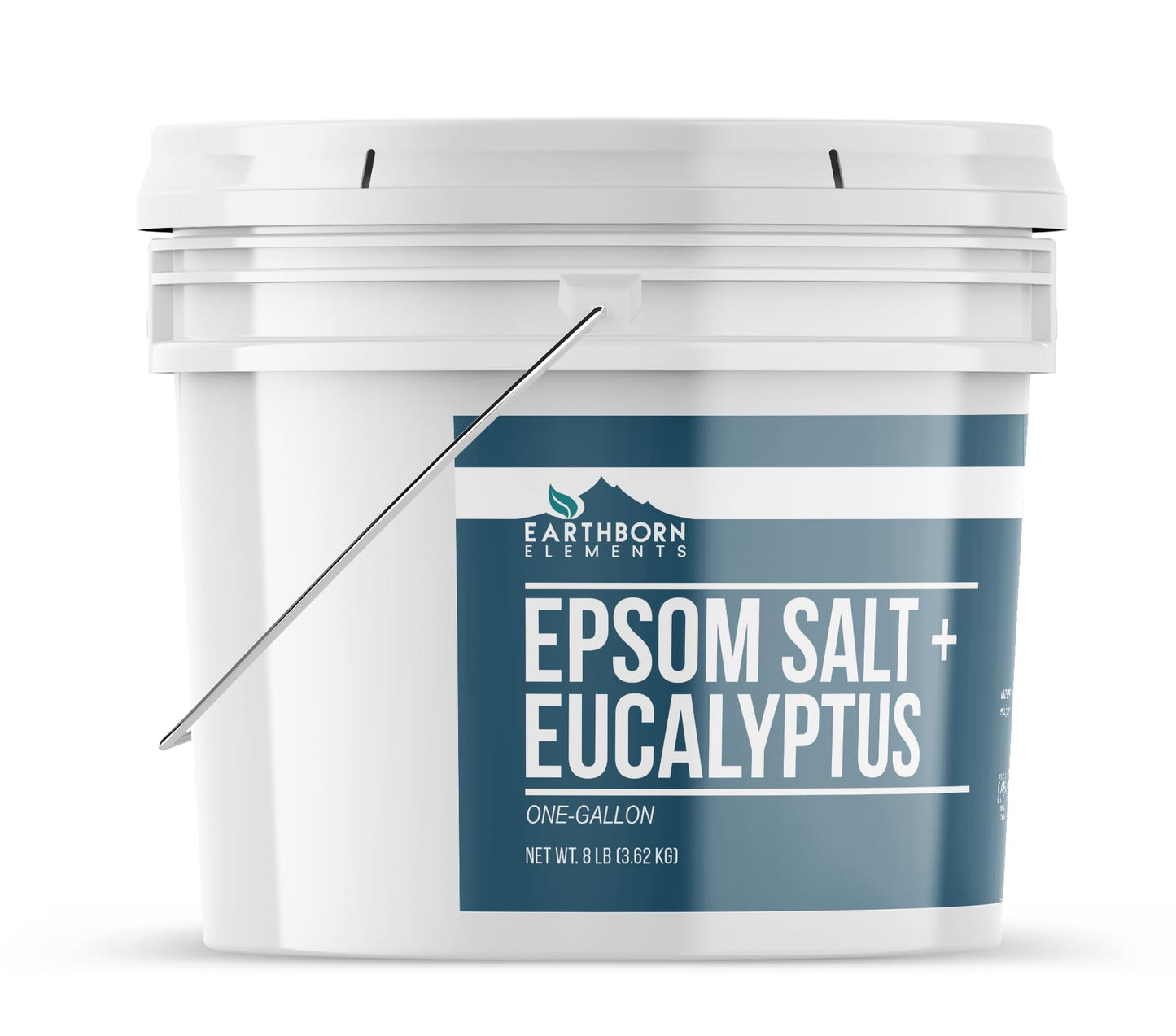 Earthborn Elements Eucalyptus Epsom Salt (1 Gallon), Pure & Undiluted, Soothing Aroma