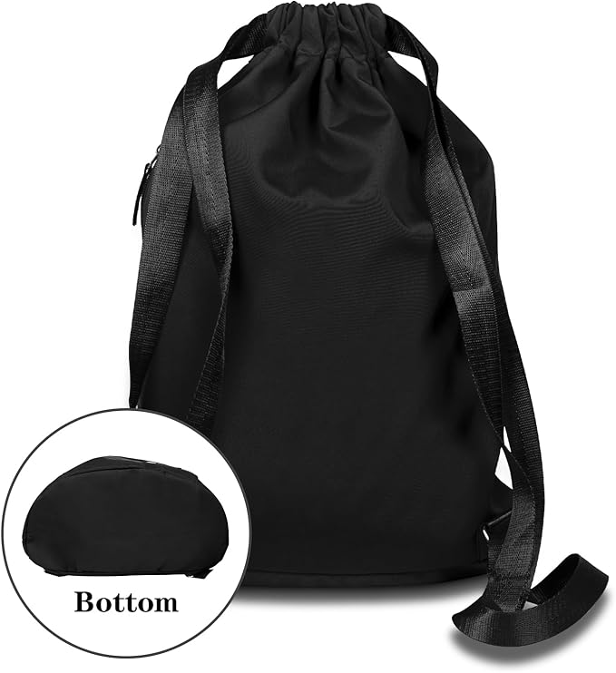 ZOORON Drawstring Gym Backpack Bag for Men & Women,Sport Gym Sack Mini Travel Daypack