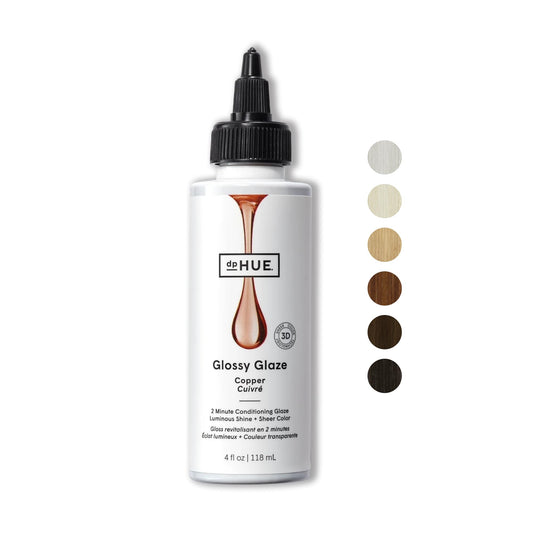 dpHUE Glossy Glaze, Copper - 4 fl oz - In-Shower Conditioning Glaze for Luminous Shine & Sheer Color - Paraben, SLS & SLES Sulfate Free - Leaping Bunny Certified