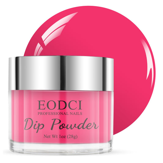 EODCI Hot Pink Dip Powder Color, Nail Dipping Powder French Powder Pro Collection System Nail Art Starter Manicure Salon DIY at Home, Odor-Free&Long-Lasting, No Needed Nail Lamp Curing, 1 Oz