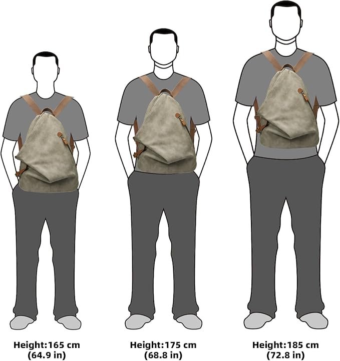 KL928 PU Leather Vintage Backpack – Large Casual Daypack Outdoor Travel Rucksack Hiking Backpacks for Men Women