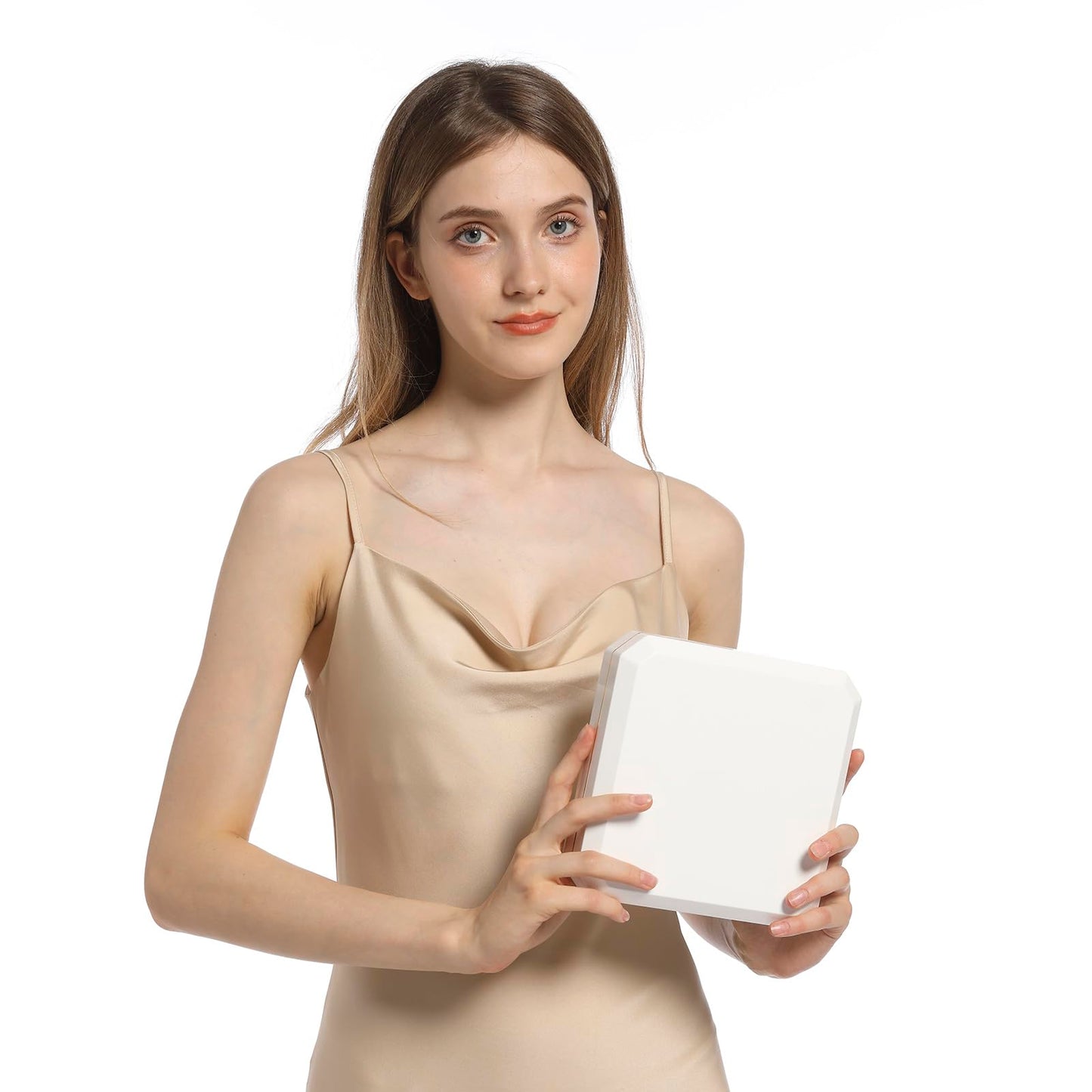 HSLFUAI Necklace Box with Led Light,Jewelry Box for Necklace,Jewelry Gift Box for Wedding, Birthday, Valentine' Day, Mother'S Day, Christmas,Black Velvet Interior Necklace Box(Blue)