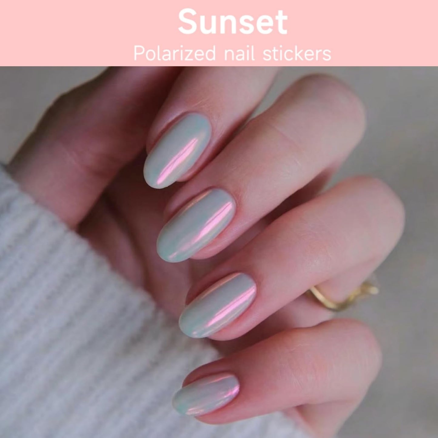 DUKASOU Semi Cured Gel Nail Strips, Sunset | 28 pcs Gel Nail Strips Work with Any UV Lamp, Salon Quality UV Gel Nail Stickers, Easy to Apply for Home Nails DIY