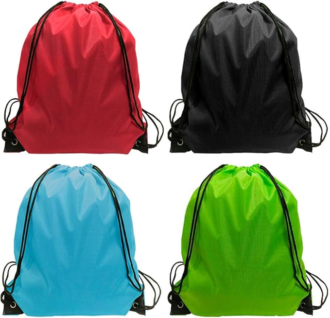GoodtoU Drawstring Backpack Bags 24 Pcs Draw String Sport Bag Drawstring Gym Bag Draw String Back Sack 4 Colors