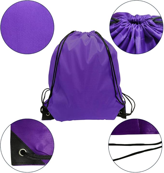 GoodtoU Drawstring Backpack Bulk 24 Pcs Drawstring Bags String Bag Backpack Cinch Bag 12 Colors