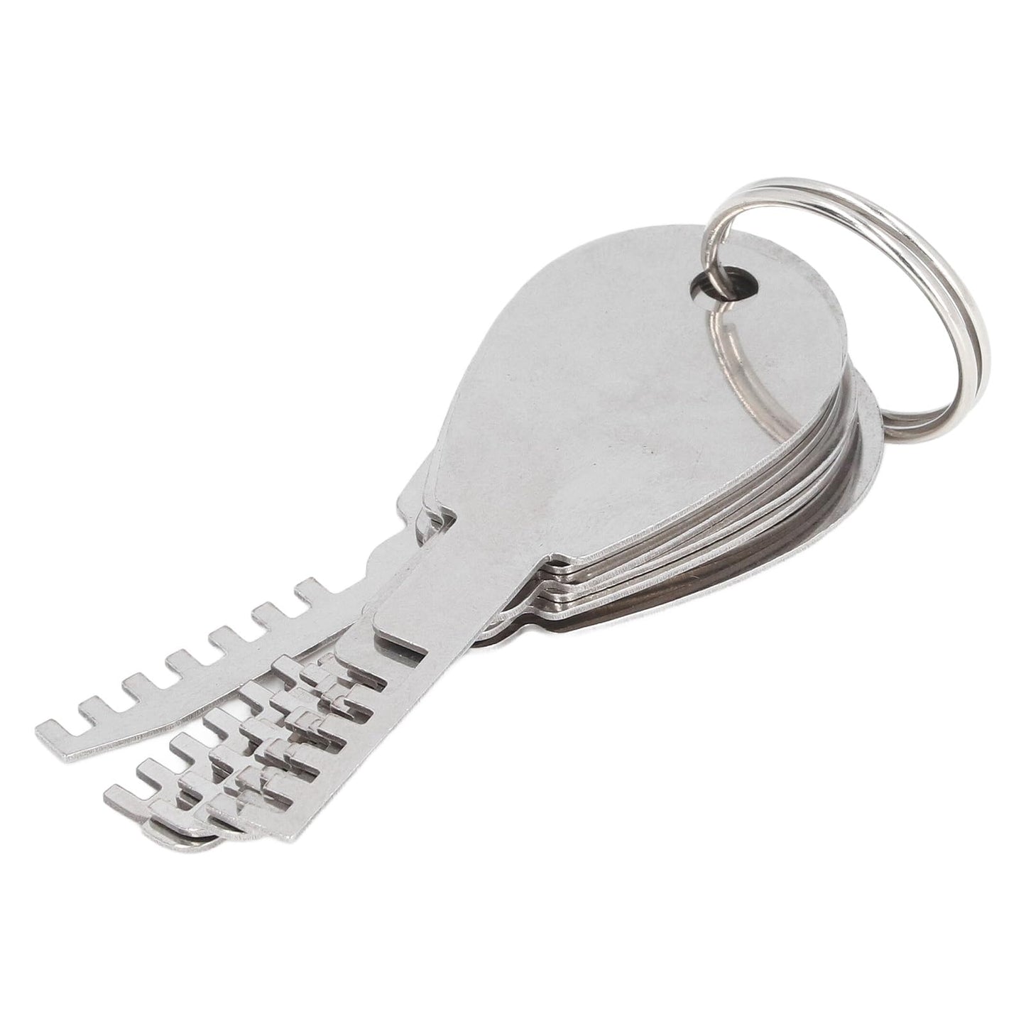 Dpofirs Comb Teeth Pick Set, 1 String 9 Pieces, Stainless Steel, Multifunctional Hand Tool for Firefighter Emergency, Portable Repair Tool Kit Car Maintenance Tools