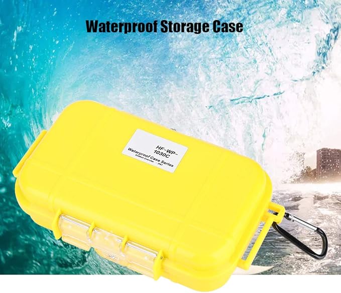 Small Waterproof Storage Case Shockproof Airtight Survival Box Storage Container Case Portable Airtight Carry Box Black Dry Storage Box