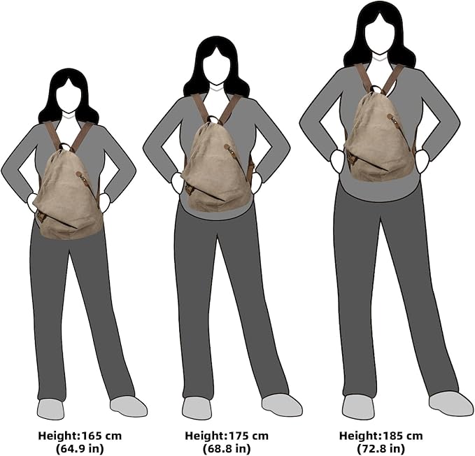 KL928 Canvas Vintage Backpack – Large Casual Daypack Outdoor Travel Rucksack Hiking Backpacks for Men Women