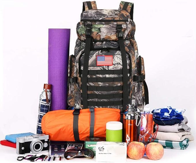 Hiking Backpack for Men 70L/100L Camping Backpack Military Rucksack Molle 3 Days Assault Pack for Climbing