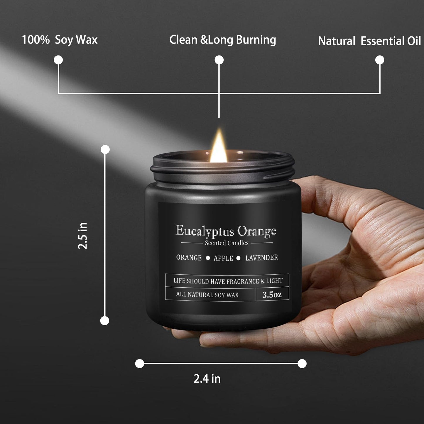 10 Pack Scented Candles for Men, Men Candle Gifts Set, Candles for Home Scented, Aromatherapy Masculine Candle Gifts Set for Man, Boyfriend, Father's Day, Birthday, 28 Oz Soy Wax, Cotton Wick