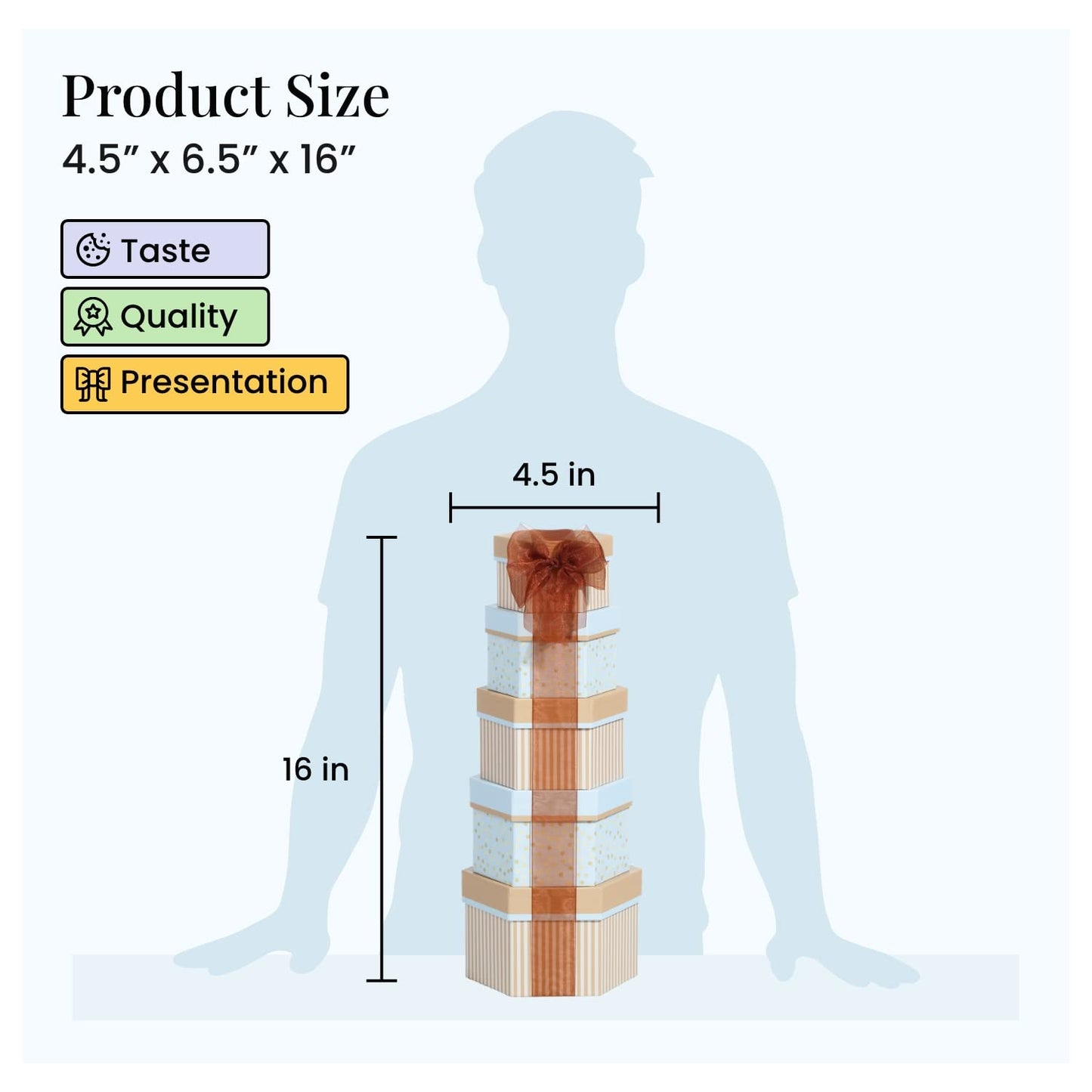 Broadway Basketeers Celebration Gift Tower with Sweets & Nuts