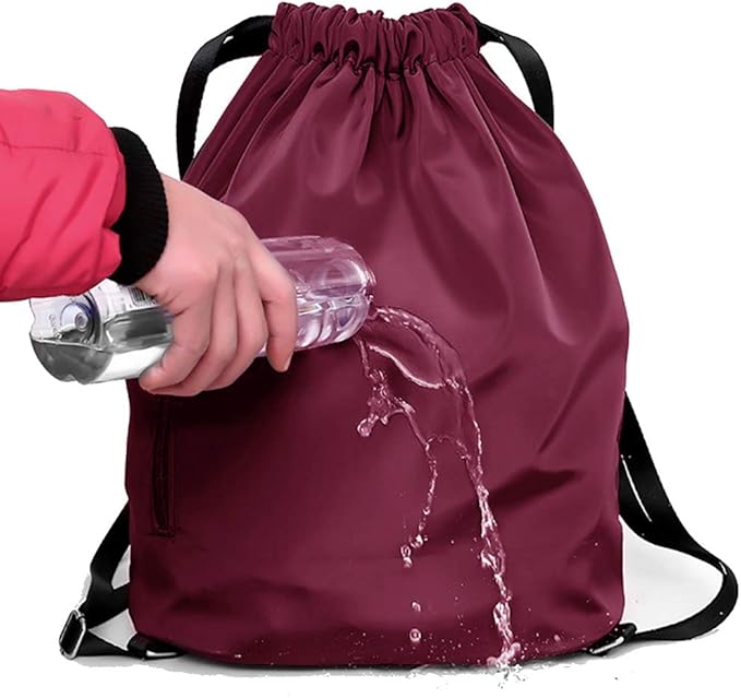 Peicees Waterproof Drawstring Sport Bag Lightweight Sackpack Backpack for Men and Women