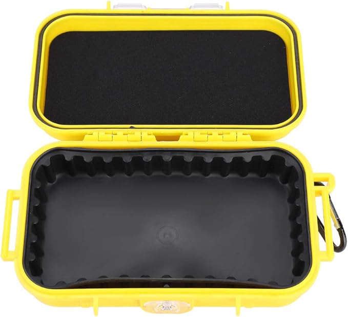 Small Waterproof Storage Case Shockproof Airtight Survival Box Storage Container Case Portable Airtight Carry Box Black Dry Storage Box