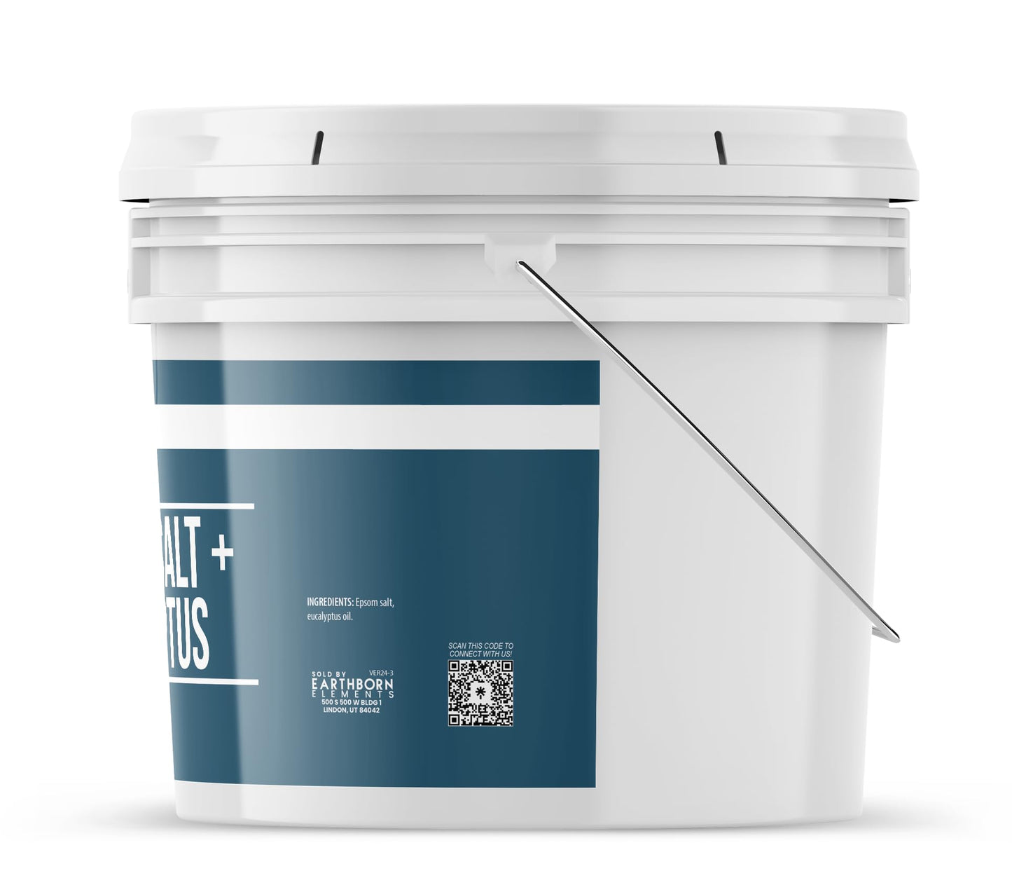 Earthborn Elements Eucalyptus Epsom Salt (1 Gallon), Pure & Undiluted, Soothing Aroma