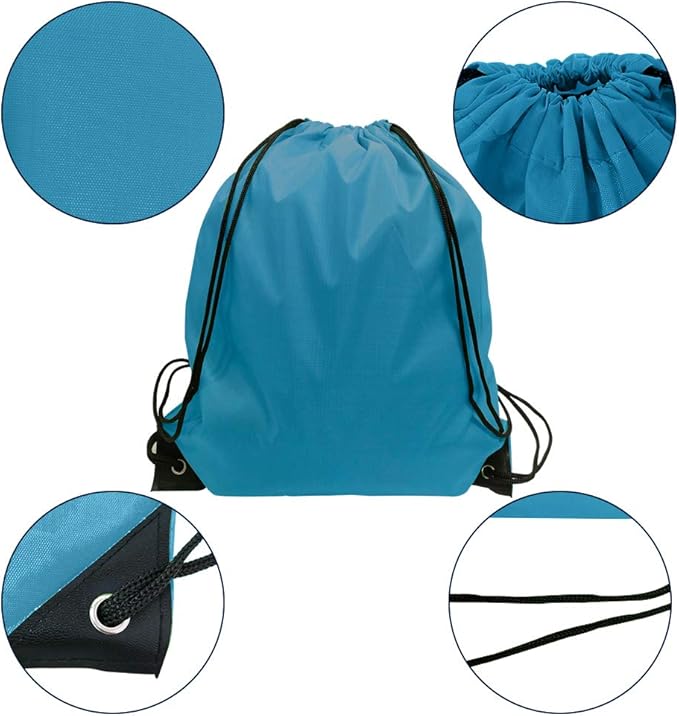 GoodtoU Drawsting Bags Backpack Bulk Cinch Bag Draw String Sport Bag 6 Color (36 pcs, 6 Color)