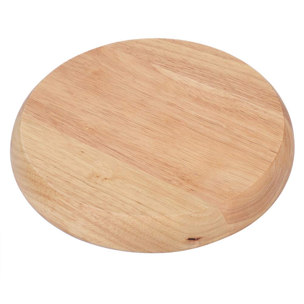 Round Wood Tray, Wooden Round Tray Divided Serving Tray Coffee Snack Trays Vegan Friendly Coasters Decorative Platter Cheese Board for Kitchen Table Parties Holidays Family Breakfast Dinners Tea