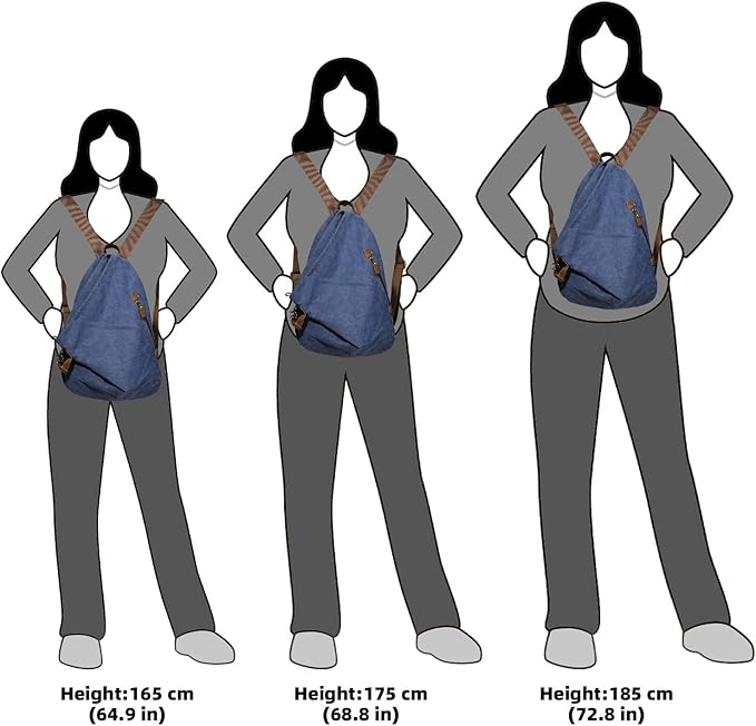 KL928 Canvas Vintage Backpack – Large Casual Daypack Outdoor Travel Rucksack Hiking Backpacks for Men Women