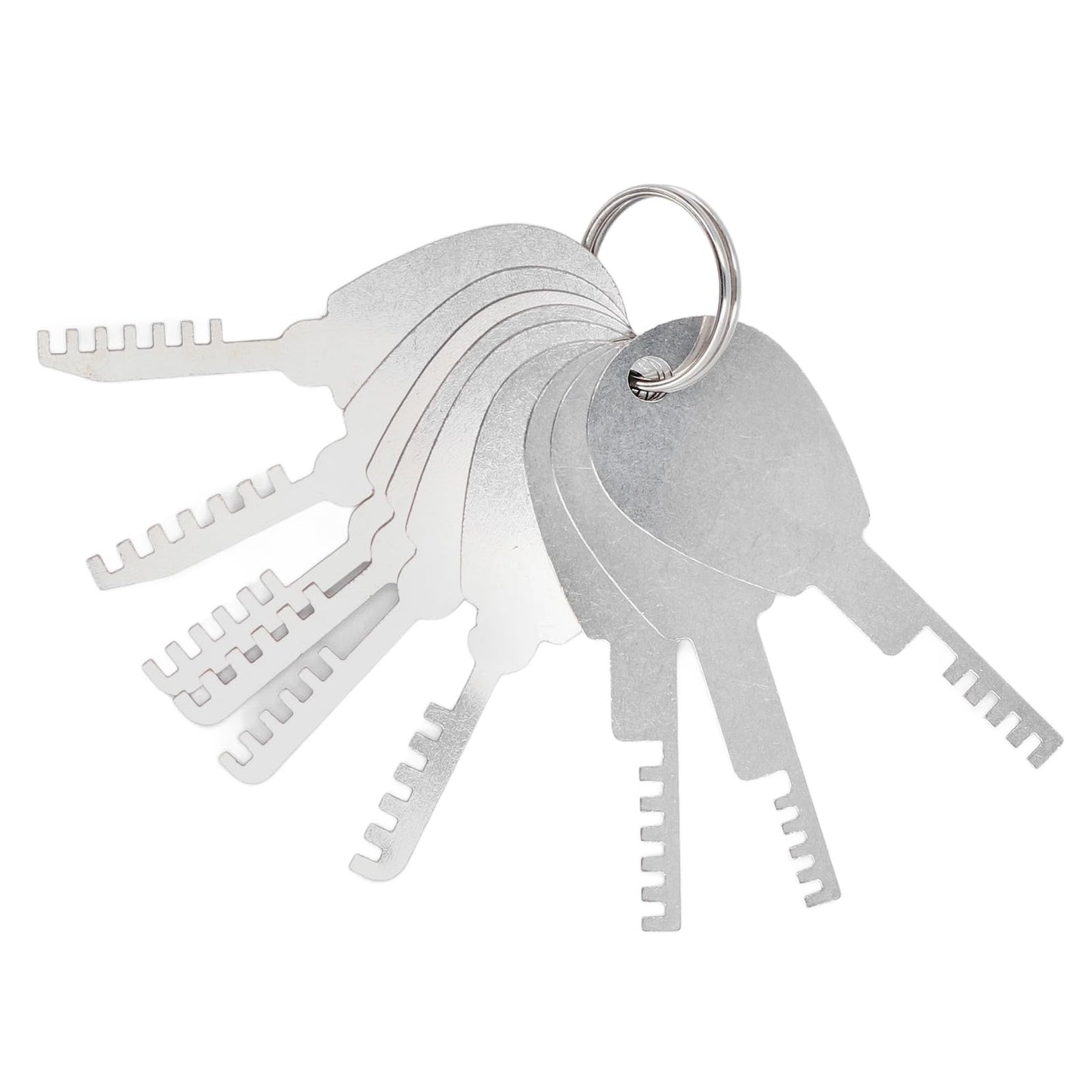 Dpofirs Comb Teeth Pick Set, 1 String 9 Pieces, Stainless Steel, Multifunctional Hand Tool for Firefighter Emergency, Portable Repair Tool Kit Car Maintenance Tools