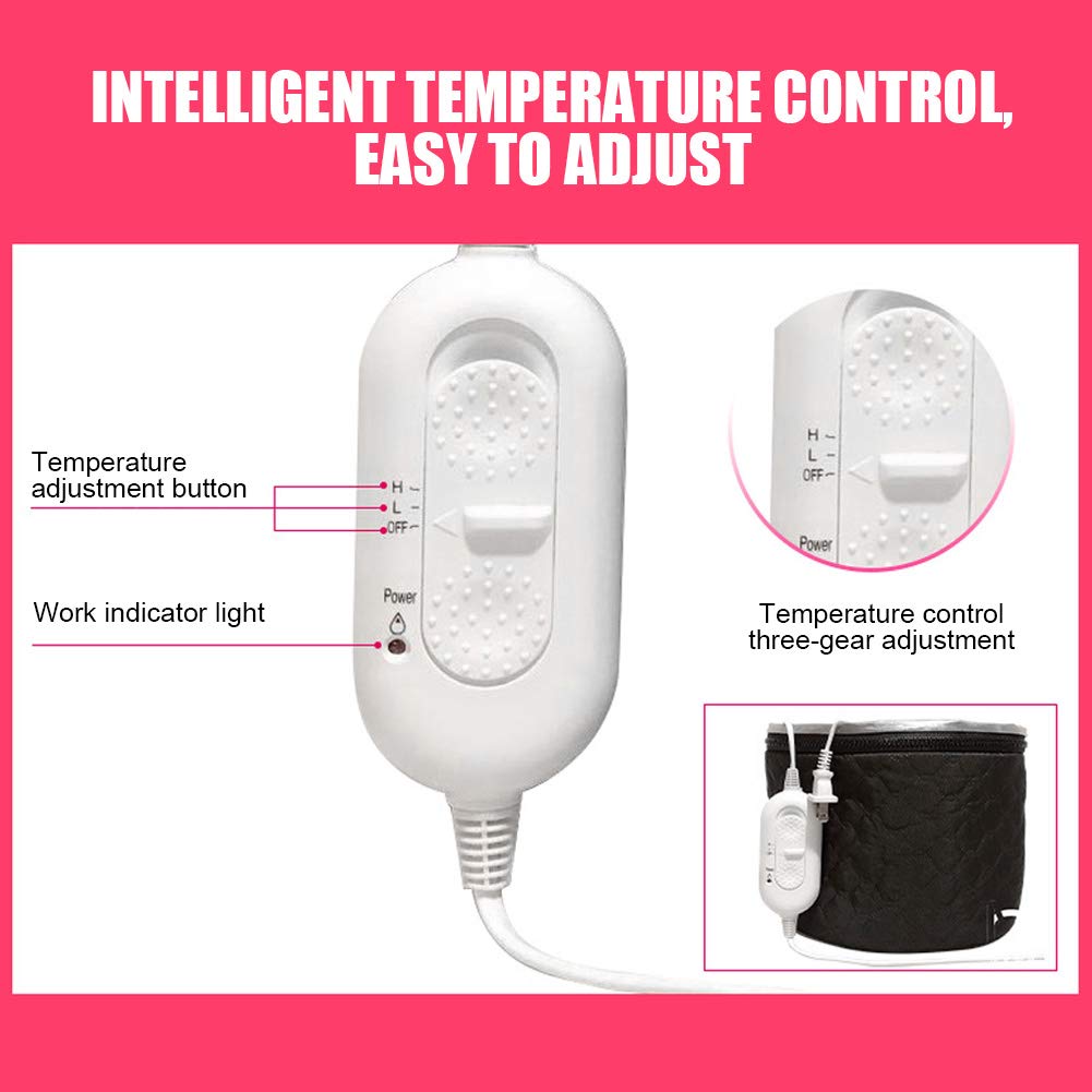 Electric Thermal Hair Hat, Steamer Heat Hat for Deep Conditioning Steam Home Use Heating Conditioner Women Heated Household Dryer Adjustable Hot Oil Haircare Care SPA with 3 Mode Temperature Control
