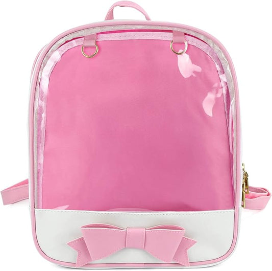 STEAMEDBUN Ita Bag Backpack Bowknot Kawaii Pin Display Backpack Bag with Insert
