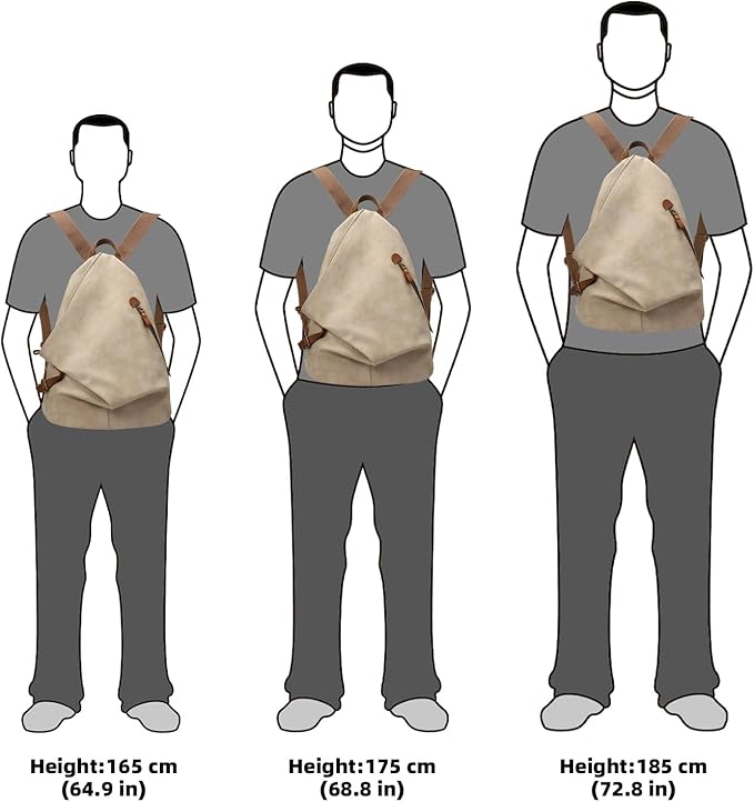 KL928 PU Leather Vintage Backpack – Large Casual Daypack Outdoor Travel Rucksack Hiking Backpacks for Men Women