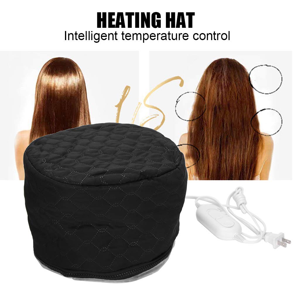 Electric Thermal Hair Hat, Steamer Heat Hat for Deep Conditioning Steam Home Use Heating Conditioner Women Heated Household Dryer Adjustable Hot Oil Haircare Care SPA with 3 Mode Temperature Control
