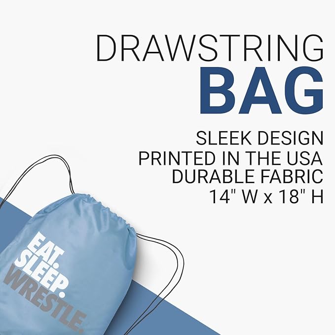 ChalkTalkSPORTS Wrestling Sport Pack Cinch Sack | Eat Sleep Wrestle