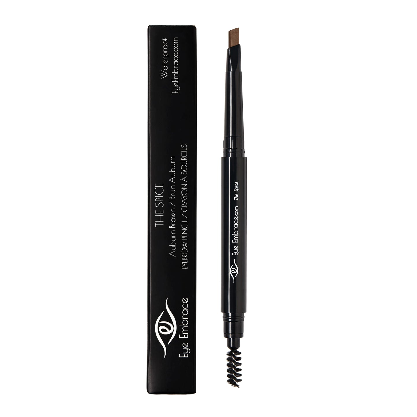 Eye Embrace The Spice: Auburn Brown Eyebrow Pencil – Waterproof, Double-Ended Automatic Angled Tip & Spoolie Brush, Cruelty-Free