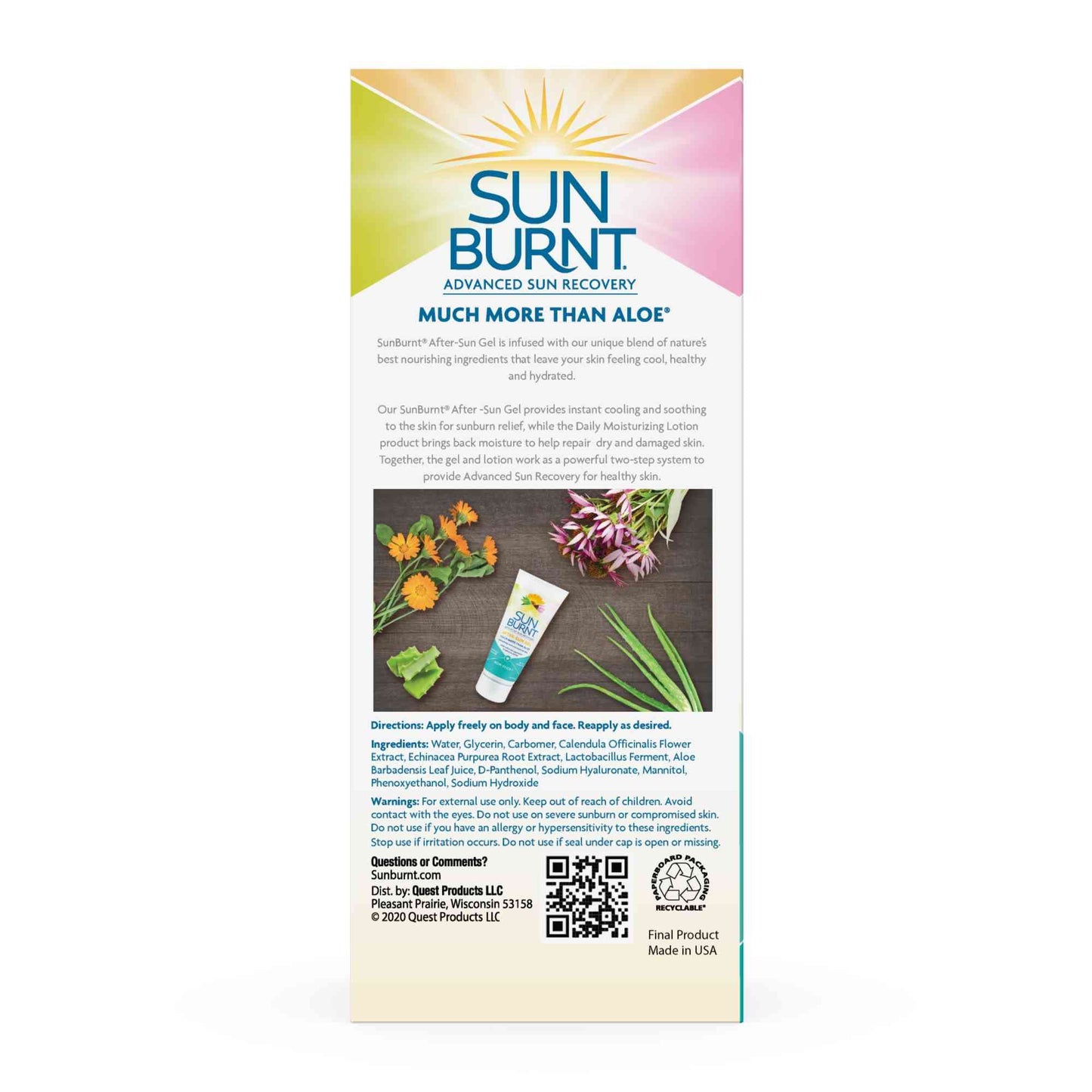 EMCW9 Ultra Hydrating Aloe Vera Gel by Sunburnt 6 Ounce,Clear,SUNB21006