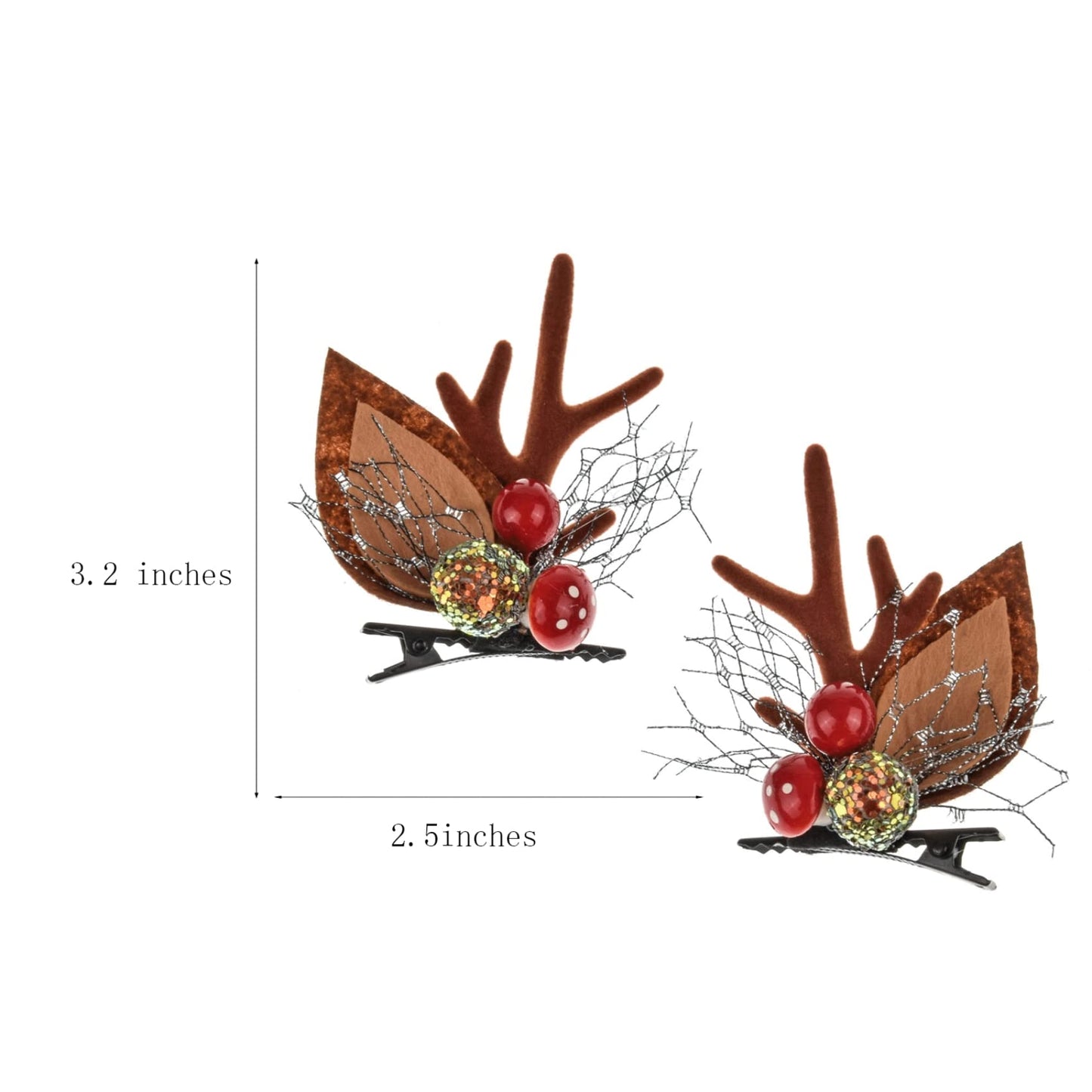 TOECWEGR Christmas Reindeer Antlers Headband Hair Clips Hair Hoop Girl Holiday Beauty Headdress (Christmas 9750s51M)