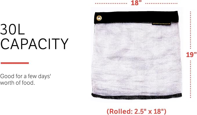 Rodent Proof Bear Bags - Ultralight Stainless Steel Mesh Bag for Camping Food Storage - Sturdy and Rust-Resistant Sack with Lock and Grommet For Easy Hanging