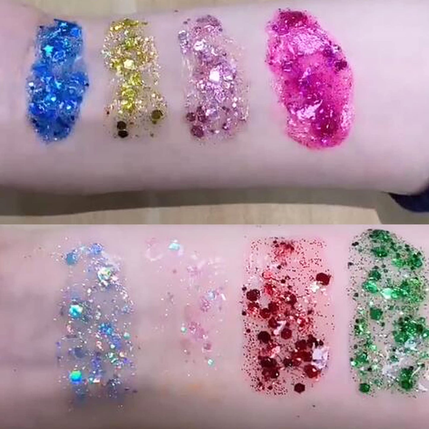 Paminify Silver Mardi Gras Out for Women Face Glitter Gel,Carnival Rave Accessories,Singer Concerts Body Glitter, Music Festival Hair Sequins Face Glitter Paint Makeup,50ML