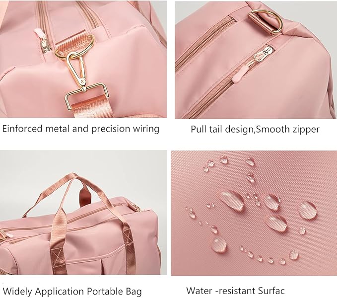 ZUEVI Sports Gym Duffel Bag for Men or Women Waterproof Weekender Travel Bag with Shoes Compartment Dry and Wet Separation for Training Swim Yoga(Grey)