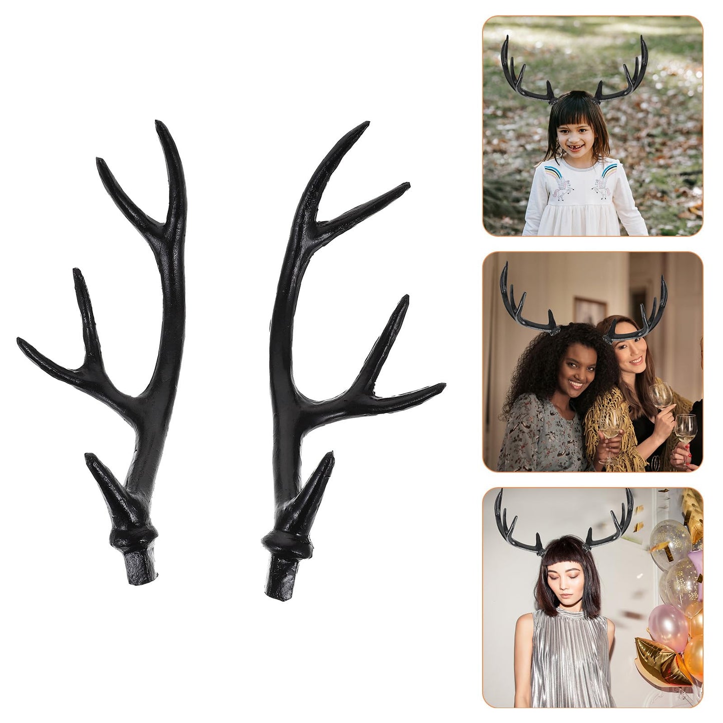 BESTOYARD Reindeer Antlers Headband - Halloween Elk Horns Deer Ears for DIY Projects, Cosplay, Costume Parties, and Holiday Decorations