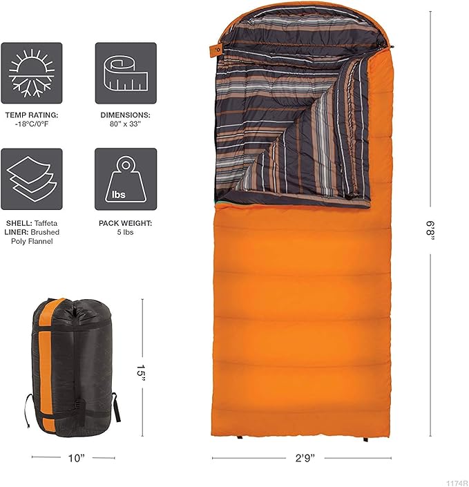 Teton Celsius Regular, -25F, 20F, 0F Degree Sleeping Bags, All Weather Bag for Adults and Kids, Camping Made Easy and Warm, Travel Sack Included
