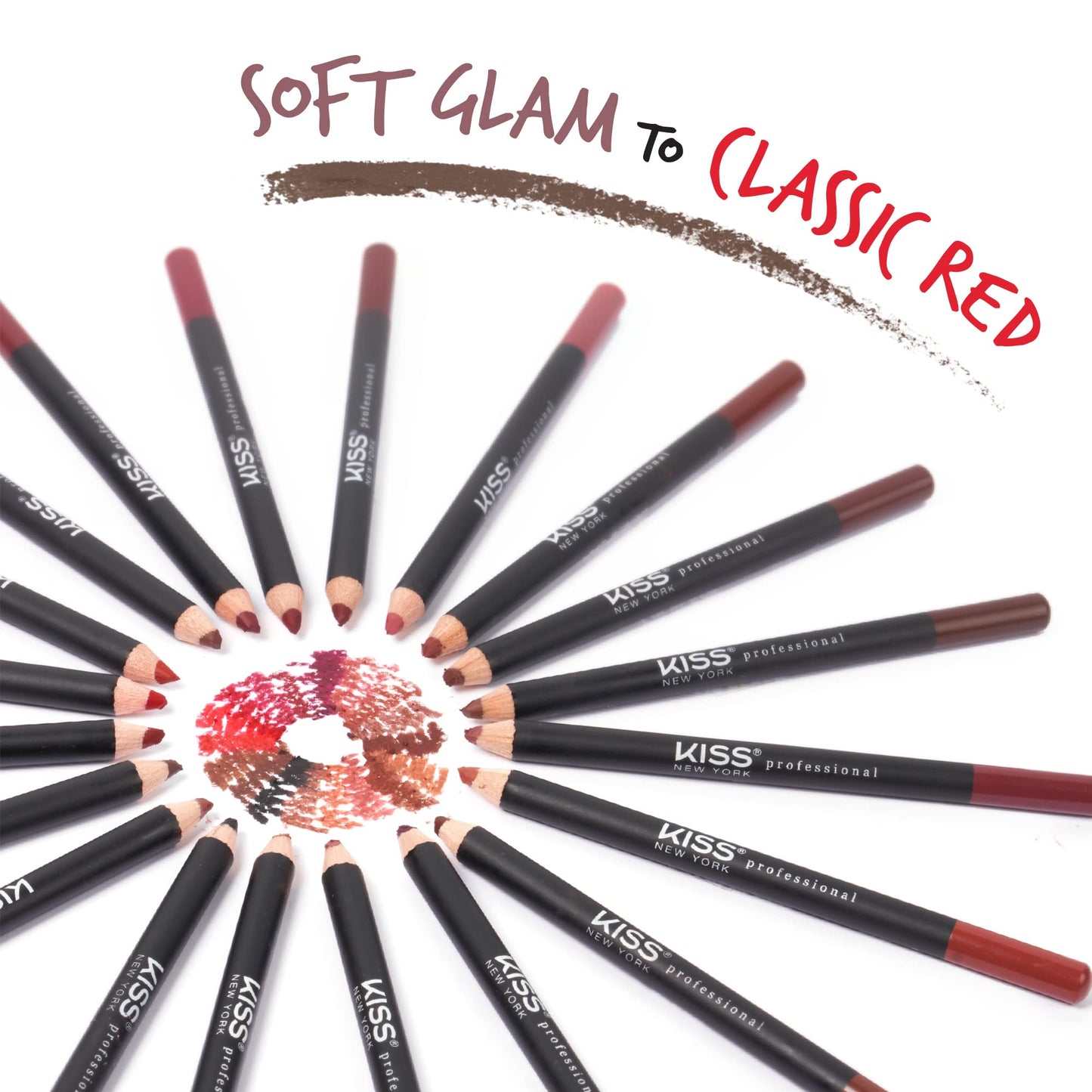 KISS NEW YORK Professional Slim Lip Pencil, Creamy Soft Lip Liner, Smooth Long-Lasting Rich Lip Color, Natural Lip Makeup, Water-Resistant Lip Crayon (Chocolate)