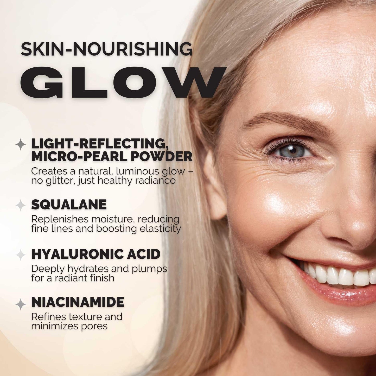 Elizabeth Mott Thank Me Later Glow Enhancer & Primer – Dermatologist & Allergy Tested – Illuminating Makeup Base & Highlighter for a Natural Glow – Vegan, Cruelty-Free - Tan Sheer Glow Shade, 30g