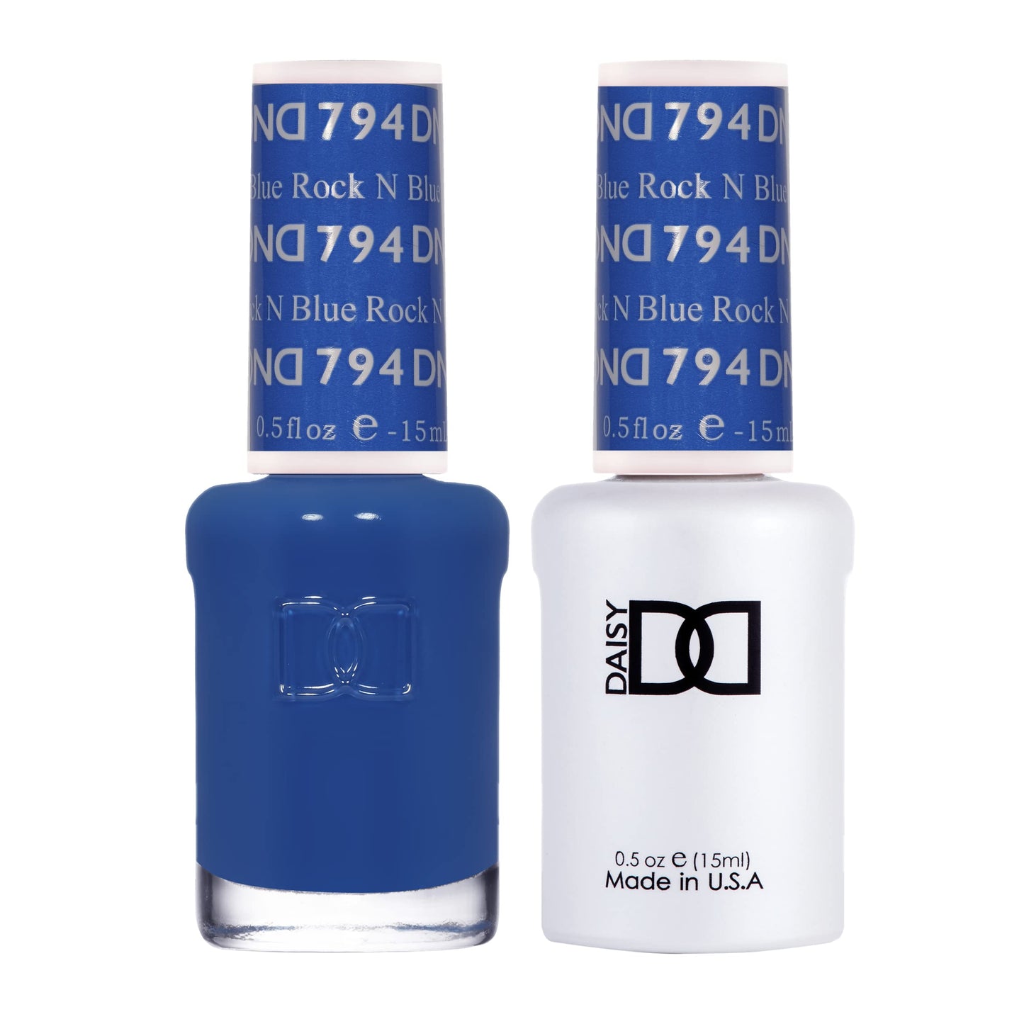 DND Gel Polish Set, Blue Collection, UV/LED Gel Polish and Air Dry Nail Lacquer, Matching Chip-Free Polish Duo, 794 Rock n Blue, 0.5 Fl Oz
